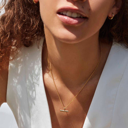 T-Bar Necklace Silver